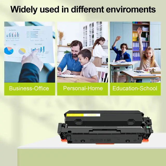 Alt view image 7 of 7 - greencycle 2 Pack 414X Yellow Toner Cartridge Compatible for HP 414X 414A W2022X W2022A Yellow Toner to use in Enterprise M455dn , MFP M480f , Pro M454 Series and MFP M479 Series Printers
