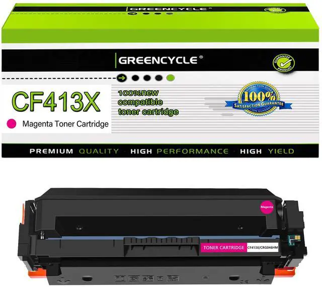 Main image of greencycle 1 Pack Toner Cartridge Compatible for HP 410A 410X CF413X Magenta Toner Works on Color Laser Jet Pro M452dn M452dw M452nw M477fdn M477fdw M477fnw M377dw Printer