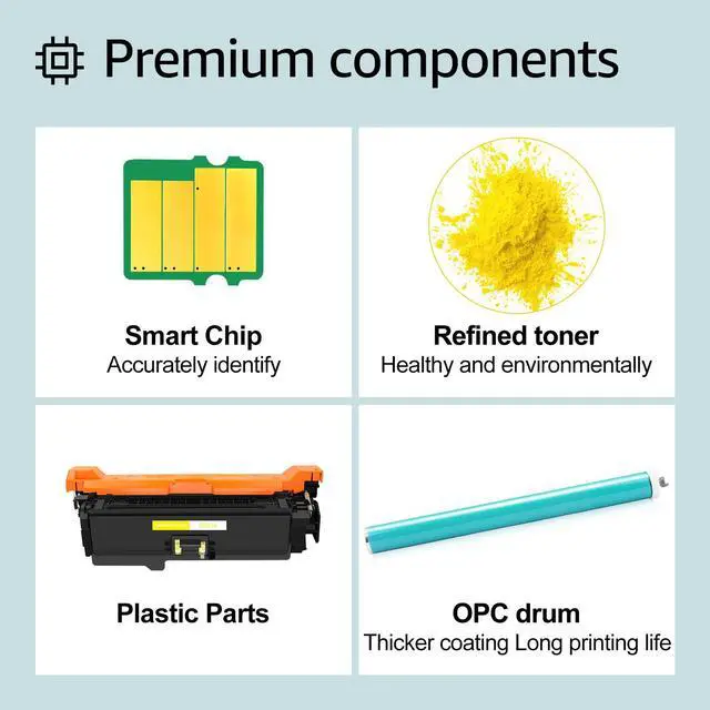 Alt view image 6 of 7 - greencycle 1 Pack Toner Cartridge Compatible for HP 504A CE252A Yellow Toner Work with CP3525 CM3530 CM3530fs CP3525dn CP3525n CP3525x Printer