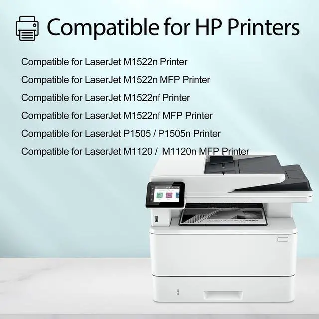 Alt view image 2 of 7 - GREENCYCLE High Yield 36A CB436A Toner Cartridge Compatible for HP 36A CB436A works on Laser Jet P1505 P1505n M1522 M1522n M1522nf MFP Printer (Black, 8-Pack)