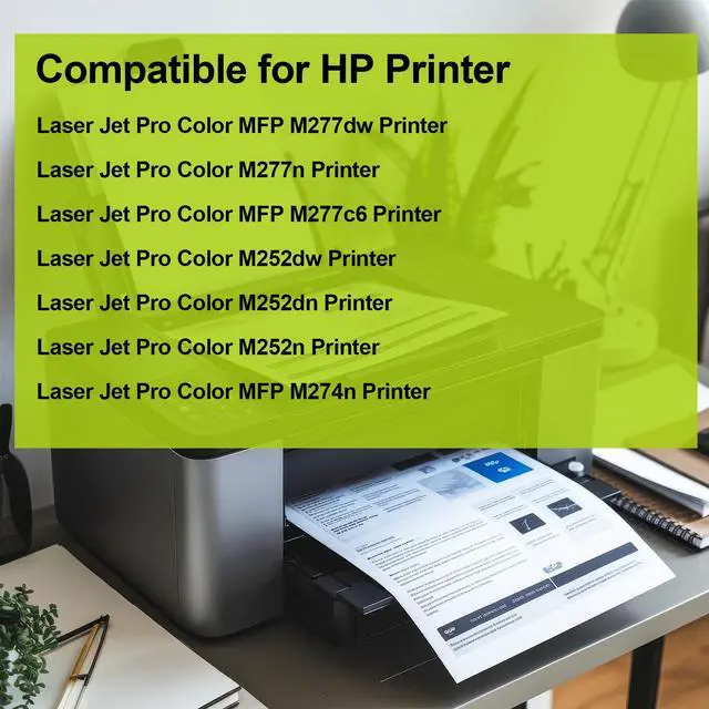 Alt view image 2 of 7 - greencycle 2 Pack 201X CF401X High-yield Compatible Toner Cartridge Replacement for HP 201X  201A CF401X CF401A Cyan Toner work with Color Enterprise MFP M277dw M252dw M277n M277c6 Printer