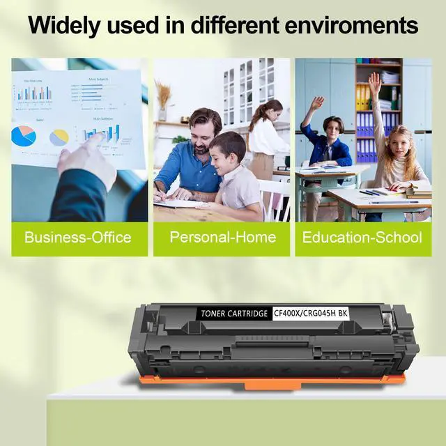 Alt view image 7 of 7 - greencycle 8 Pack High-yield 201X Toner Cartridge Compatible for HP 201X 201A CF400X CF400A Black Toner work with Color Enterprise MFP M277dw M252dw M277n M277c6 Printer
