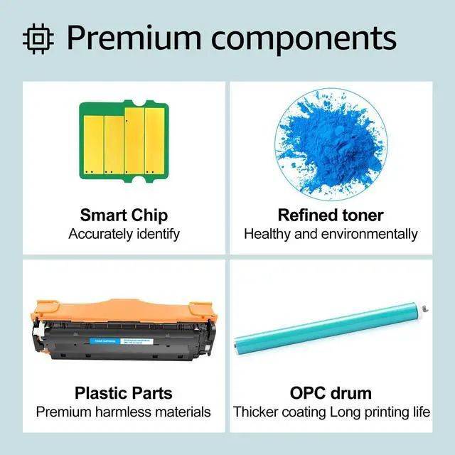 Alt view image 6 of 7 - greencycle 1 Pack 305A Cyan Compatible Toner Cartridge Replacement for HP 305A CE411A Toner work with Laser jet Pro 400 Color M451nw M451dw M451dn MFP M475dn M475dw M375nw Printer
