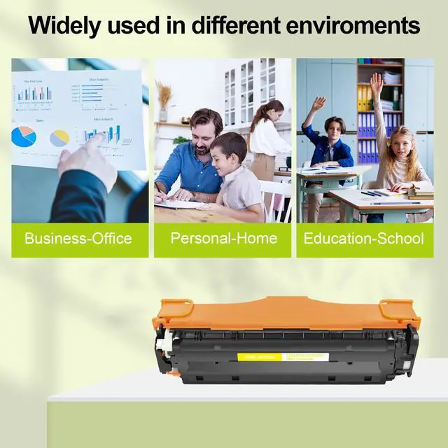 Alt view image 7 of 7 - greencycle 4 Pack 305A Yellow Compatible Toner Cartridge Replacement for HP 305A CE412A Toner work with Laser jet Pro 400 Color M451nw M451dw M451dn MFP M475dn M475dw M375nw Printer