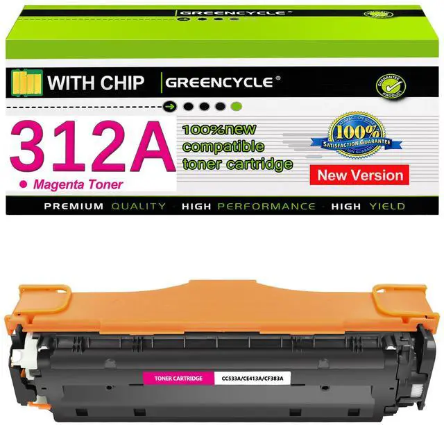 Main image of GREENCYCLE 1 Pack 312A Magenta Compatible Toner Cartridge Replacement for HP 312A CF383A to use with Color Laser Jet Pro MFP M476dn M476dw M476nw Printer