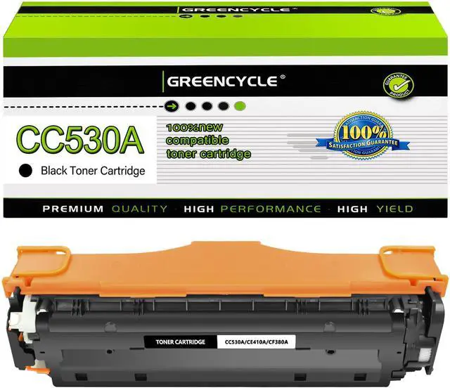 Main image of greencycle 1 Pack 304A CC530A High-yield Compatible Toner Cartridge Replacement for HP 304A CC530A Black Toner Works on Color CP2025n CP2025dn CP2025x CM2320 CM2320n CM2320fxi Printer