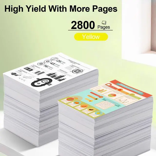 Alt view image 3 of 5 - greencycle 3 Pack 304A CC532A High-yield Compatible Toner Cartridge Replacement for HP 304A CC532A Yellow Toner work with Color CP2025n CP2025dn CP2025x CM2320 CM2320n CM2320fxi Printer