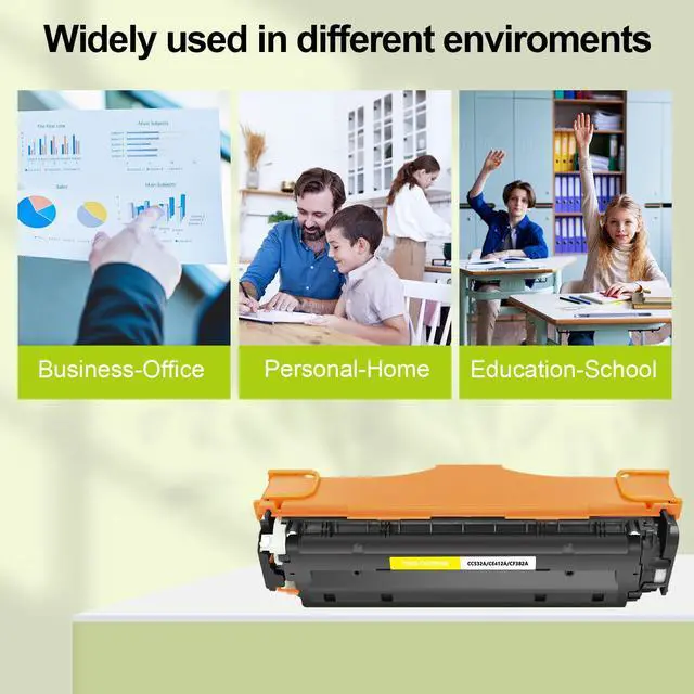 Alt view image 5 of 5 - greencycle 3 Pack 304A CC532A High-yield Compatible Toner Cartridge Replacement for HP 304A CC532A Yellow Toner work with Color CP2025n CP2025dn CP2025x CM2320 CM2320n CM2320fxi Printer