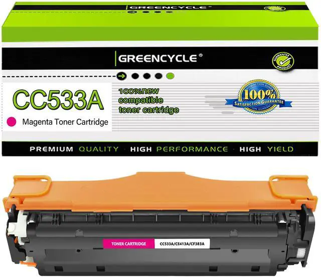 Main image of greencycle 1 Pack 304A CC533A High-yield Compatible Toner Cartridge Replacement for HP 304A CC533A Magenta Toner work with Color CP2025n CP2025dn CP2025x CM2320 CM2320n CM2320fxi Printer