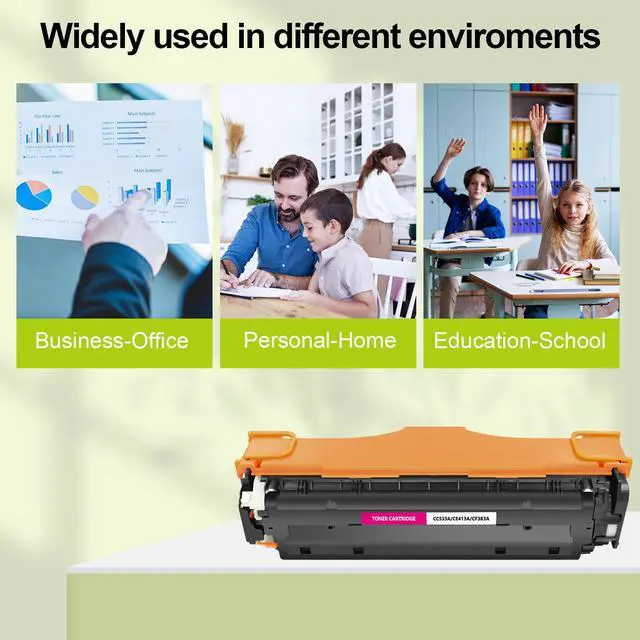 Alt view image 5 of 5 - greencycle 2 Pack 304A CC533A High-yield Compatible Toner Cartridge Replacement for HP 304A CC533A Magenta Toner work with Color CP2025n CP2025dn CP2025x CM2320 CM2320n CM2320fxi Printer