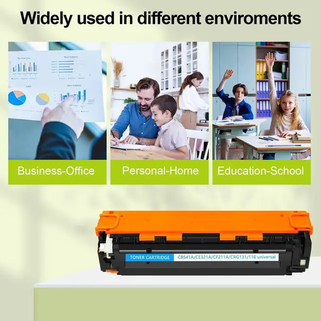 Alt view image 7 of 7 - GREENCYCLE 1 Pack CE321A Cyan Compatible Toner Cartridge Replacement for HP 128A CE321A work with Laser Jet Pro CP1525nw CM1415fn CM1415fnw Color MFP Printer