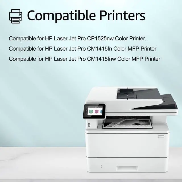Alt view image 2 of 7 - GREENCYCLE 3 Pack CE320A Black Compatible Toner Cartridge Replacement for HP 128A CE320A work with Laser Jet Pro CP1525nw CM1415fn CM1415fnw Color MFP Printer