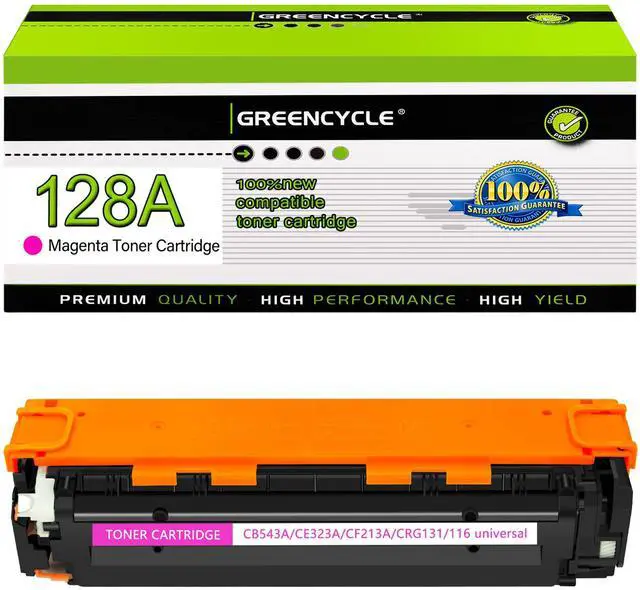 Main image of GREENCYCLE 1 Pack CE323A Magenta Compatible Toner Cartridge Replacement for HP 128A CE323A work with Laser Jet Pro CP1525nw CM1415fn CM1415fnw Color MFP Printer
