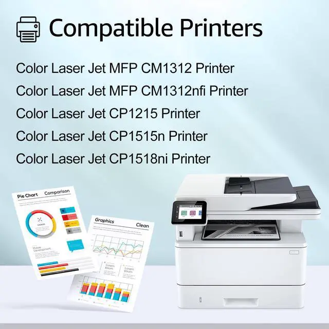 Alt view image 2 of 7 - greencycle 2 Pack 125A CB543A Magenta Compatible Toner Cartridge Replacement for HP 125A CB543A Toner Works on Color Laser Jet CM1312 MFP CP1215 CP1515n CP1518ni Series Printer