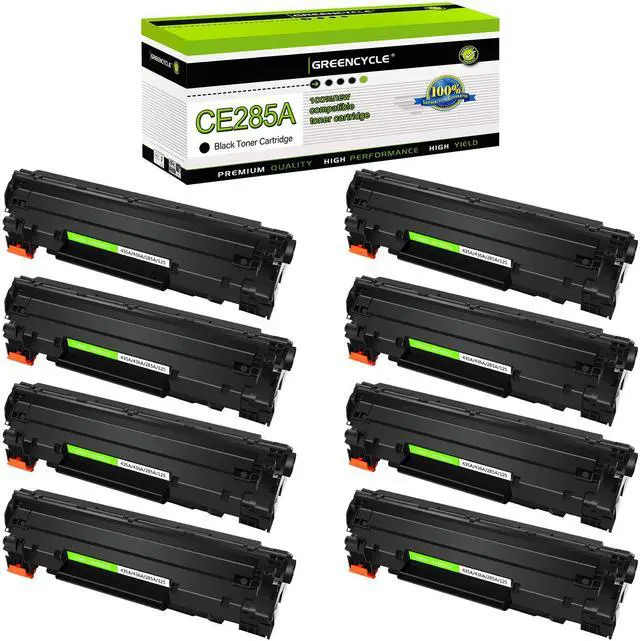Main image of greencycle 85A CE285A Black Toner Cartridge Compatible for HP 85A CE285A work with Laserjet P1005 P1006 P1102 P1102w P1109w M1212nf M1522 P1505n M1217nfw Printer (Black, 8-Pack)