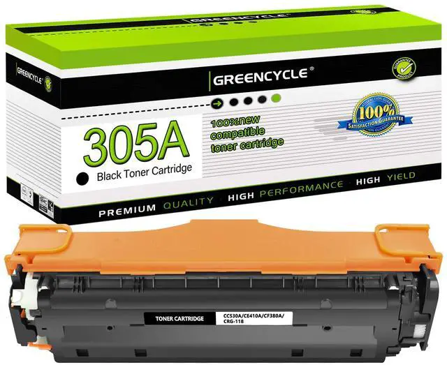 Main image of greencycle 1 Pack 305A Black Toner Cartridge Compatible for HP 305A CE410A Toner Works on Laser jet Pro 400 Color M451nw M451dw M451dn MFP M475dn M475dw M375nw Printer