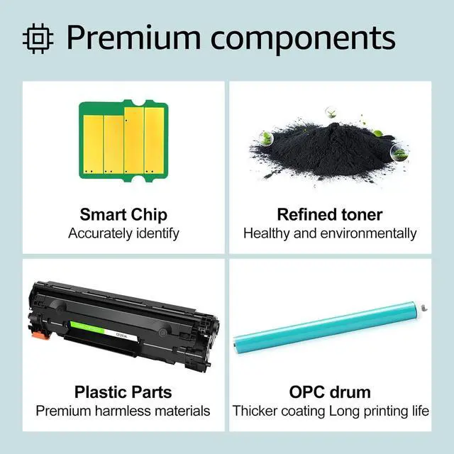 Alt view image 4 of 7 - greencycle CF283A Compatible Toner Cartridge Replacement for HP 83A CF283A Black Cartridge Laserjet Pro MFP M125nw M201dw M225dw M127fw M127fn M125a Printer (10Pk)