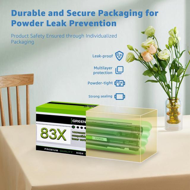 Alt view image 6 of 7 - greencycle CF283X Compatible Toner Cartridge Replacement for HP 83X CF283X Black Cartridge Laserjet Pro M201 M201dw M201n MFP M225 M225dn M225dw M225rdn Laser Printers (1Pk)