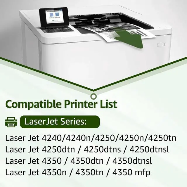 Alt view image 2 of 7 - greencycle Q5942A Compatible Toner Cartridge Replacement for HP 42A Q5942A Black Cartridge Laserjet 4200 4240 4250 4250TN 4250N 4250DTN 4300 4350 4345MFP 4350N 4350TN 4350DTN Series Printers (6Pk)