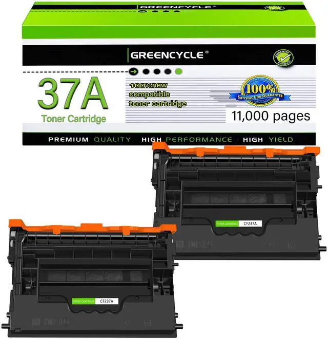 Main image of greencycle CF237A Compatible Toner Cartridge Replacement for HP 37A CF237A 37X CF237X Black Cartridge Enterprise M607n M607dn M608n M608dn M608x M609 M609x MFP M631 M632 M631h M633fh Printer (2Pk)