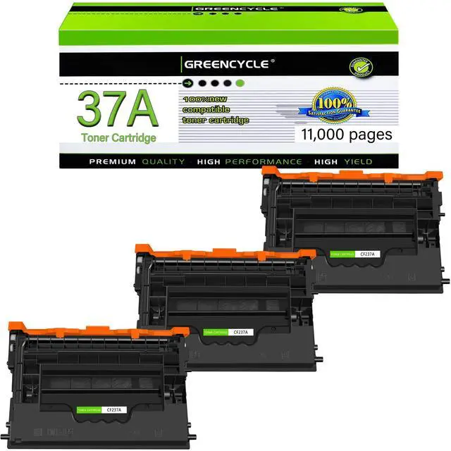 Main image of greencycle CF237X Compatible Toner Cartridge Replacement for HP 37X CF237X 37A CF237A Black Cartridge Enterprise M608 M609 M608n M608dn M608x M609x MFP M631 M632 M633 Printer (4Pk)