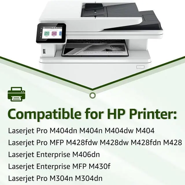 Alt view image 2 of 7 - greencycle 58A [With Chip] Compatible Toner Cartridge Replacement for HP 58A CF258A Black Cartridge Laserjet Pro M404dn M404n M404dw MFP M428fdw M428dw M428fdn M406 M430 M404 M428 M304 Printer (2Pk)