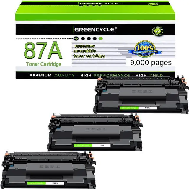 Main image of greencycle CF287A Compatible Toner Cartridge Replacement for HP 87A CF287A 87X CF287X Black Cartridge Laserjet Enterprise M506 M506dn M506n M506x Pro M501 M501dn M527 M527dn Printer (3Pk)