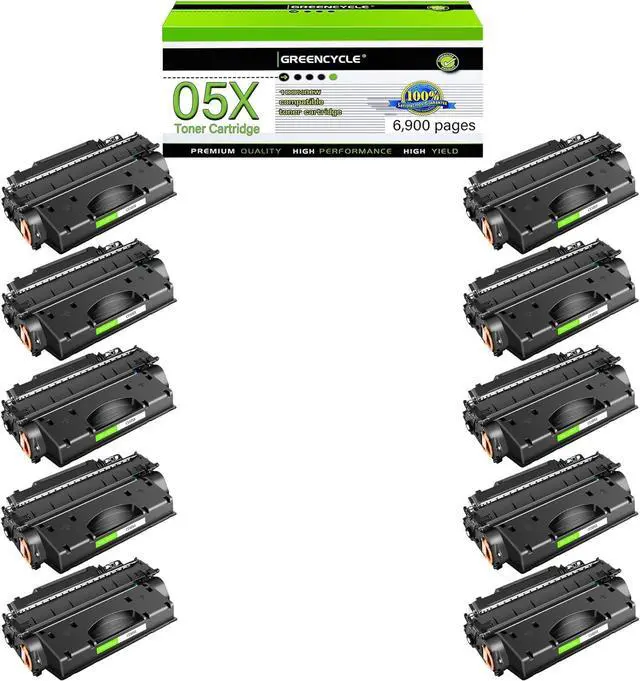 Main image of greencycle CE505X Compatible Toner Cartridge Replacement for HP 05X CE505X Black Cartridge Laserjet P2050 P2055 P2055d P2055dn P2055x Printer (10Pk)
