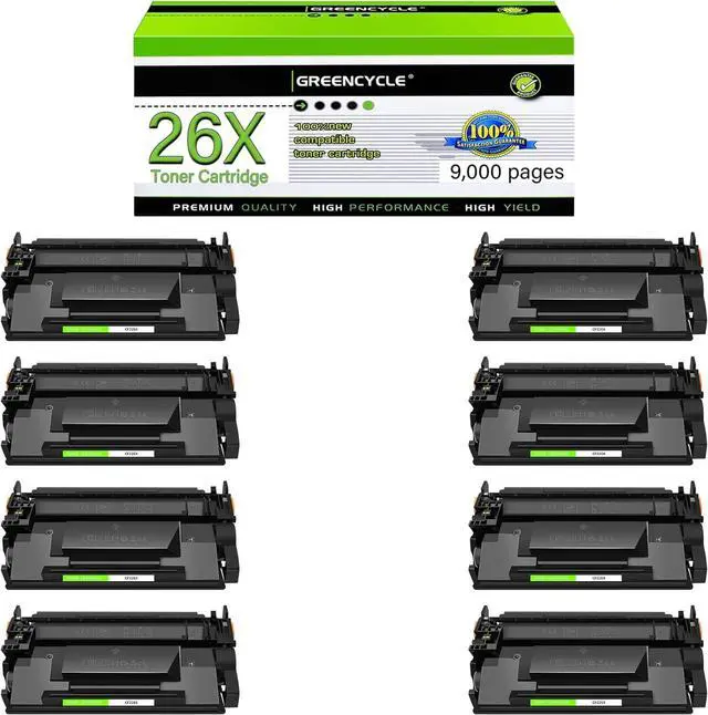 Main image of greencycle CF226X Compatible Toner Cartridge Replacement for HP 26X CF226X 26A CF226A Black Cartridge Laserjet Pro M402n M402dn M402dw M402dne, MFP M426fdw M426fdn Printer (8Pk)