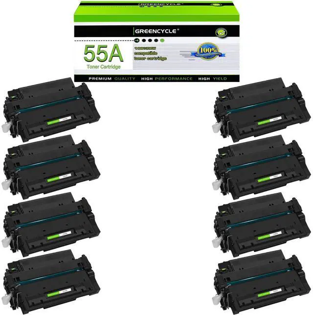 Main image of greencycle CE255A Compatible Toner Cartridge Replacement for HP 55A CE255A 55X CE255X Black Cartridge Laserjet P3015 P3015dn P3015x Pro 500 MFP M521dn M521dw M521 M525 Printer (8Pk)