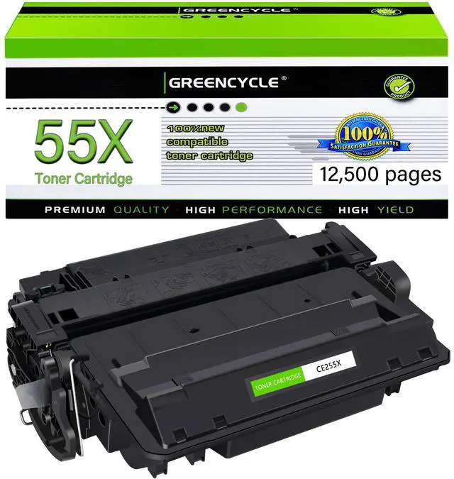 Main image of greencycle CE255X Compatible Toner Cartridge Replacement for HP 55X CE255X 55A CE255A Black Cartridge Laserjet P3015 P3015dn P3015x Pro 500 MFP M521dn M521dw M521 M525 Printer (1Pk)