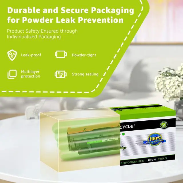 Alt view image 7 of 7 - greencycle W1380A [with Chip] Compatible Toner Cartridge Replacement for HP 138A W1380A 138X W1380X Black Cartridge Laser Jet Pro 3001dw 3001fdw MFP 3101fdw Series Printer (10Pk)