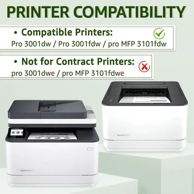 Alt view image 2 of 7 - greencycle W1380A [with Chip] Compatible Toner Cartridge Replacement for HP 138A W1380A 138X W1380X Black Cartridge Laser Jet Pro 3001dw 3001fdw MFP 3101fdw Series Printer (10Pk)