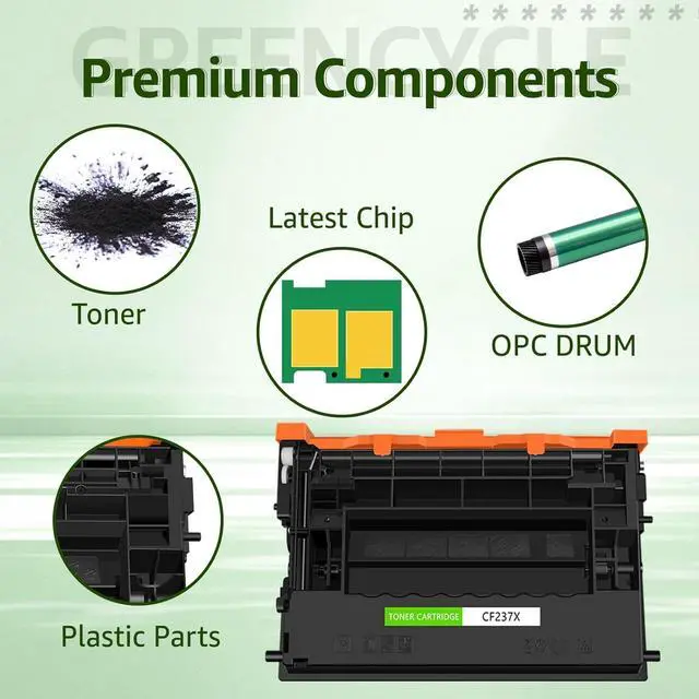 Alt view image 4 of 7 - greencycle CF237X Compatible Toner Cartridge Replacement for HP 37X CF237X 37A CF237A Black Cartridge Enterprise M608 M609 M608n M608dn M608x M609x MFP M631 M632 M633 Printer (8Pk)