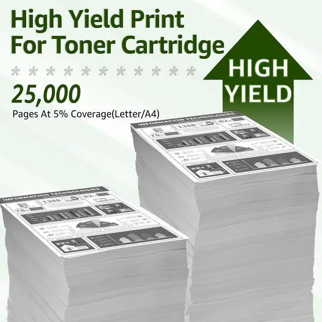 Alt view image 3 of 7 - greencycle CF237X Compatible Toner Cartridge Replacement for HP 37X CF237X 37A CF237A Black Cartridge Enterprise M608 M609 M608n M608dn M608x M609x MFP M631 M632 M633 Printer (8Pk)