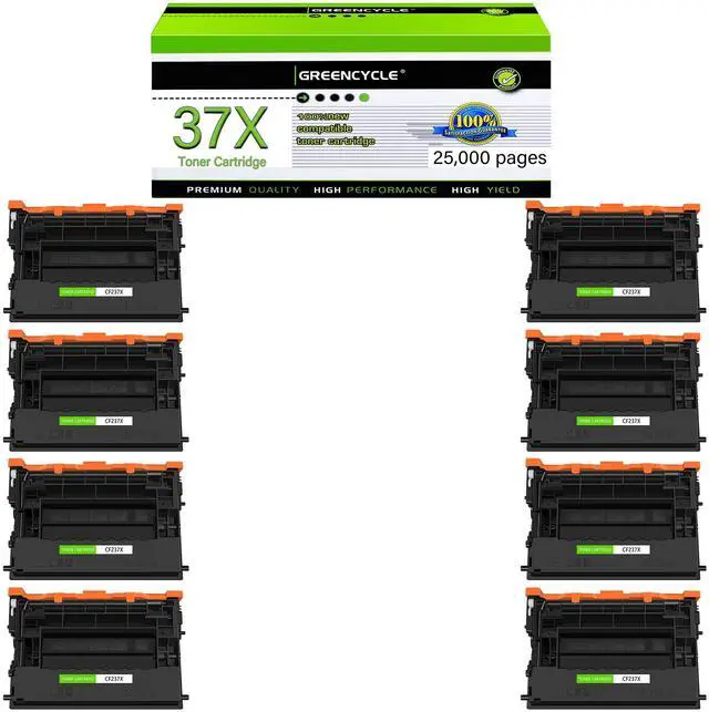 Main image of greencycle CF237X Compatible Toner Cartridge Replacement for HP 37X CF237X 37A CF237A Black Cartridge Enterprise M608 M609 M608n M608dn M608x M609x MFP M631 M632 M633 Printer (8Pk)