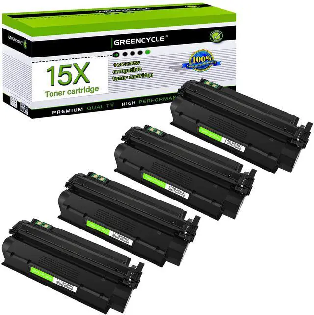 Main image of greencycle C7115X Compatible Toner Cartridge Replacement for HP 15X C7115X 15A C7115A 13X Q2613X Black Cartridge Laserjet 1000 1200 1220 1330 3300 3310 3320 3330 3380 Series Printer (4Pk)