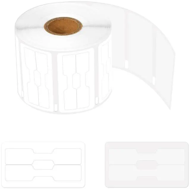Alt view image 2 of 5 - GREENCYCLE 10 Roll (1500 Labels/Roll) Compatible for Dymo Zebra 30299 3/8" x 3/4" (10mm x 19mm) Die-Cut Barbell Style Adhesive Jewelry Price Tag 2-up Labels