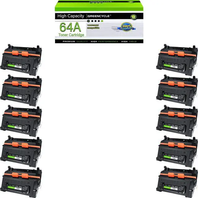 Main image of greencycle CC364A Toner Cartridge Replacement Compatible for HP 64A Black Toner Cartridge Laserjet P4014 P4014dn P4014n P4015 P4015dn P4015n P4015tn P4015x P4515 P4515n P4515tn (10PCS)
