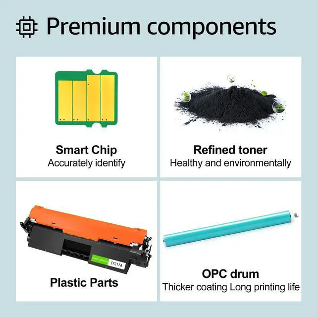 Alt view image 4 of 6 - greencycle CF217A Toner Cartridge Replacement Compatible for HP 17A Black Toner Cartridge Laser jet Pro MFP M130a M130fn M130fw M130nw M102a M102w Printer Ink Cartridge (10PCS)