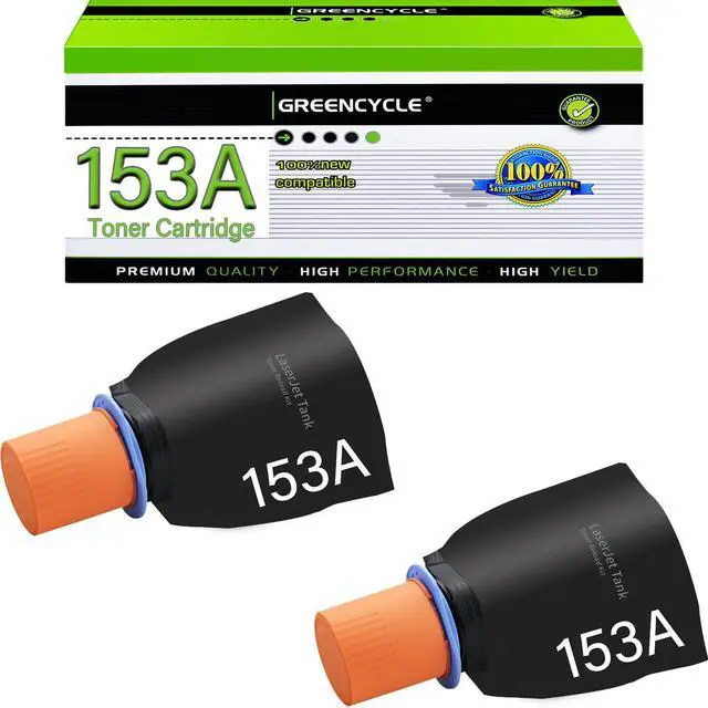 Main image of greencycle 153A Compatible Black Toner Reload Kit Replacement for HP W1530A for Laserjet Tank 2504dw, Laserjet Tank MFP 2604sdw 1504 1504w 2504 1604 1604w 2604 2604dw 2606 2606dw(2PC)
