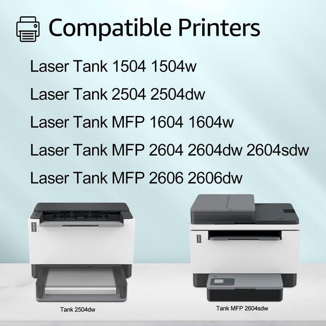 Alt view image 2 of 6 - greencycle 153X Compatible Black Toner Reload Kit Replacement for HP W1530X for Laserjet Tank 2504dw, Laserjet Tank MFP 2604sdw 1504 1504w 2504 1604 1604w 2604 2604dw 2606 2606dw (6PC)