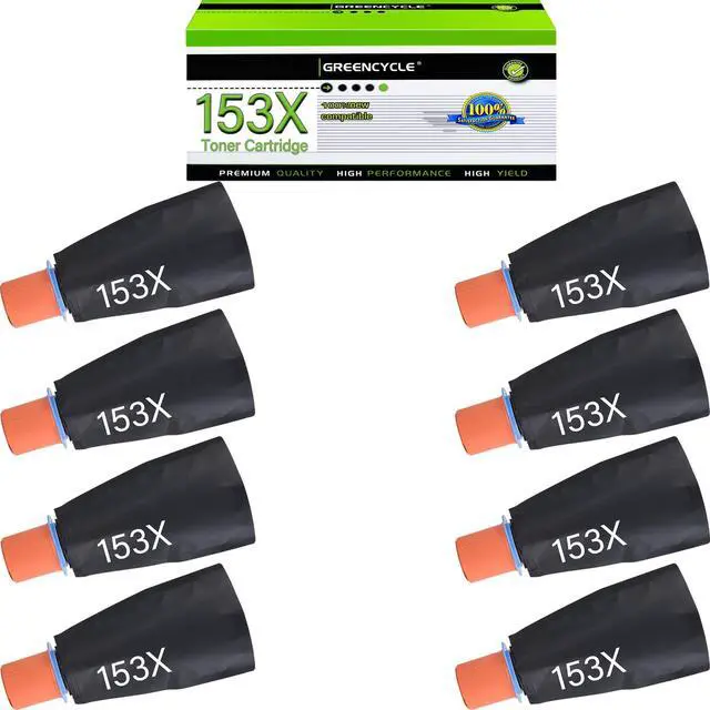 Main image of GREENCYCLE W1530X Compatible Toner Cartridge Replacement for HP W1530X 153X Toner Cartridge use for Laser jet Tank 1504 1504w 2504 2504dw MFP 2604dw 2606 2606dw Printer(8 Pack,Black)