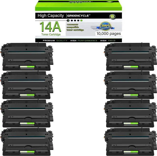 Main image of GREENCYCLE Compatible Toner Cartridge Replacement for HP 14X CF214X work with Laser Jet Pro MFP M712 M712dn M712xh MFP M725 M725dn M725f Series Printer (Black, 8-Pack)