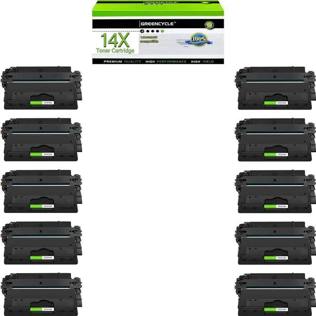Main image of GREENCYCLE Compatible Toner Cartridge Replacement for HP 14X CF214X work with Laser Jet Pro MFP M712 M712dn M712xh MFP M725 M725dn M725f Series Printer (Black, 10-Pack)