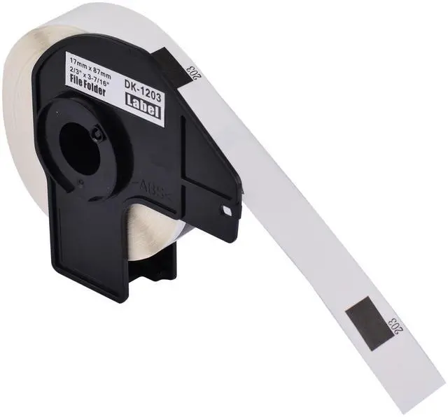 Main image of GREENCYCLE 30 Roll DK-1203 DK1203 Die-Cut File Folder Labels 2/3" x 3-7/16" (0.66 in x 3.4 in) Compatible for Brother QL-1050 QL-1060N QL-1100 QL-1110NWB, 300 Labels/Roll,with Cartridge Frame
