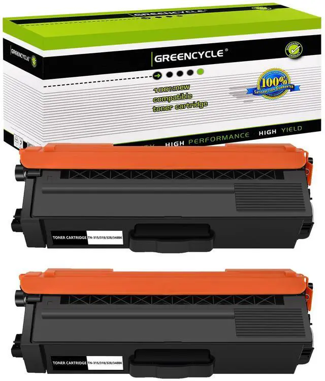 Main image of greencycle 2 Pack TN315 TN315BK Black Toner Cartridge Replacement Compatible for Brother TN-315 HL-4150cdn HL-4570cdw HL-4570cdwt MFC-9460cdn MFC-9560cdw MFC-9970cdw Printers