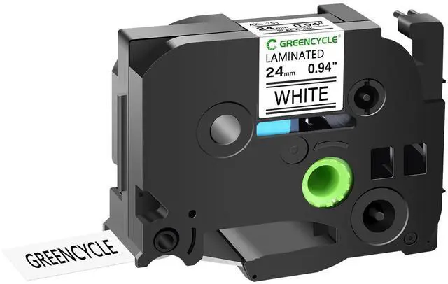 Main image of GREENCYCLE Compatible for Ptouch Label Maker Tape TZe-251 TZ-251 24mm 0.94 Laminated Black on White TZe251 TZ251 TZe TZ Label Tape for PT-D600 PT-D610AD PT-P700 PT-2730