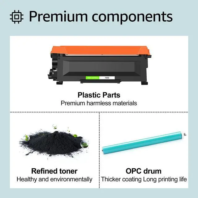 Alt view image 4 of 7 - GREENCYCLE TECH Compatible TN450 Toner Cartridge & DR420 Drum Unit Work with Brother HL-2270DW HL-2280DW HL-2230 MFC-7360N MFC-7860DW DCP-7065DN Intellifax 2840 2940 (3 Toner 2 Drum)