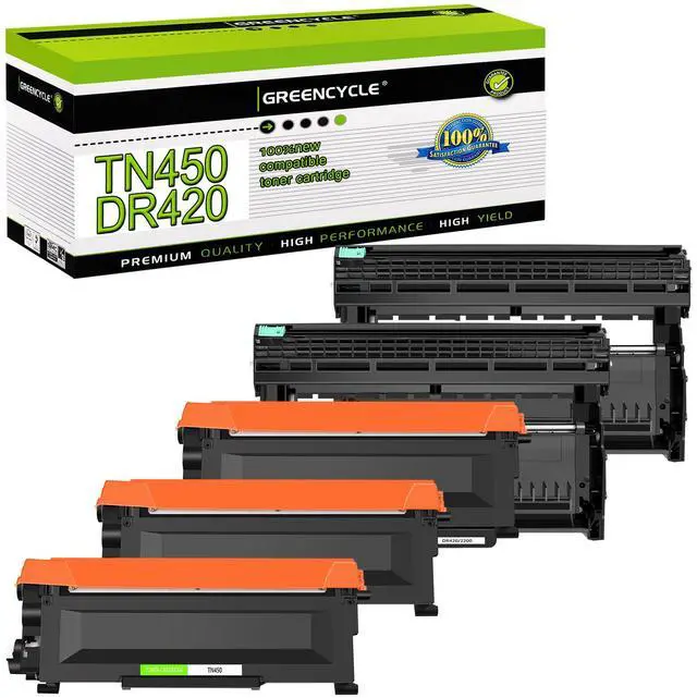 Main image of GREENCYCLE TECH Compatible TN450 Toner Cartridge & DR420 Drum Unit Work with Brother HL-2270DW HL-2280DW HL-2230 MFC-7360N MFC-7860DW DCP-7065DN Intellifax 2840 2940 (3 Toner 2 Drum)